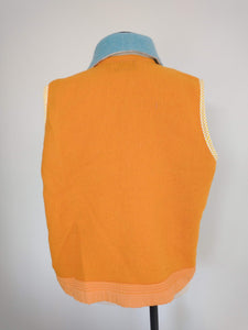 The GILTOUNE summer sky vest. Unique piece. Upcycling. SIZE 3