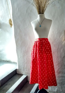 Long embroidered BERTHE skirt. Upcycling. SIZE 1, 2 and 3.