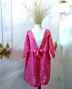 Shocking pink MAKIKO Kimono jacket. Upcycling. Unique piece. U SIZE.